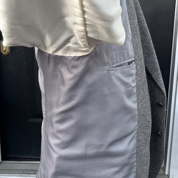 Farah Westernwear Mens Gray Herringbone 100% Wool  Sportcoat Jacket 46L - Read - Picture 12 of 15